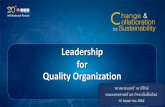 Leadership for Quality Organization
