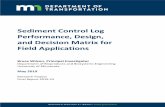 Sediment Control Log Performance, Design, and Decision ...