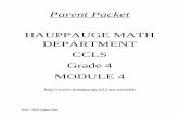 HAUPPAUGE MATH DEPARTMENT CCLS Grade 4 MODULE 4