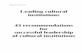 Leading cultural institutions 43 recommendations for ...