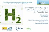 Developments of PEM type Water electrolysis system for ...