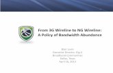 From 3G Wireline to NG Wireline: A Policy of Bandwidth