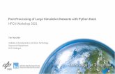 Post-Processing of Large Simulation Datasets with Python Dask