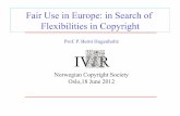 Fair Use in Europe: in Search of Flexibilities in Copyright