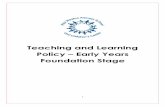 Teaching and Learning Policy Early Years Foundation Stage