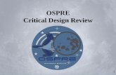OSPRE Critical Design Review
