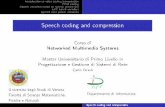 Speech coding and compression - Informatica - Università degli