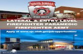 LATERAL & ENTRY LEVEL FIREFIGHTER PARAMEDIC FIREFIGHTER …