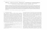 TACI: Taxonomy-Aware Catalog Integration - Stanford University