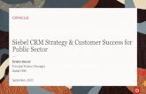 Siebel CRM Strategy & Customer Success for Public Sector