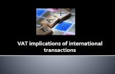 VAT implications of international transactions