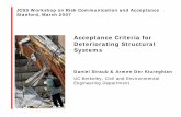 Acceptance Criteria for Deteriorating Structural Systems
