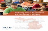 Reducing School Suspensions and Expulsions Michigan