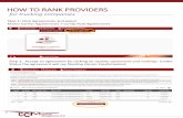 HOW TO RANK PROVIDERS - CCM pool