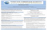NEWSLETTER - Duncan Christian School