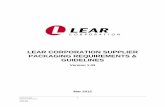 LEAR CORPORATION SUPPLIER PACKAGING REQUIREMENTS & GUIDELINES
