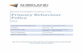 Primary Behaviour Policy - Shireland Trust