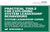 Practical Tools for Exploring System Leadership Behaviours