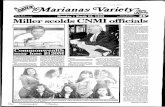 Monday March 22, 1993 Saipan, MP 96950 Miller scolds CNMI ...