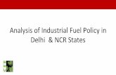 Analysis of Industrial Fuel Policy in Delhi & NCR States