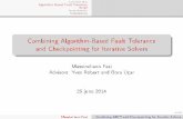 Combining Algorithm-Based Fault oleranceT and ...