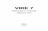 1975 European Vire 7 Operator's Manual and Spare Parts Lists