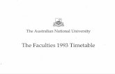 The Faculties 1993 Timetable