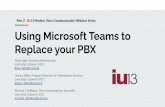 Replace your PBX Using Microsoft Teams to Part 2 - IU13 ...