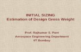 INITIAL SIZING Estimation of Design Gross Weight