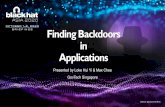 2020 Finding Backdoors in Applications - Black Hat Briefings