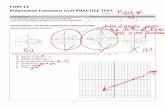 FOM 12 Polynomial Functions Unit PRACTICE TEST