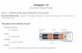 Current Electricity 10.1 - Electricity and Electric Circuits