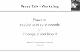 Flaws in reactor pressure vessels of Tihange 2 and Doel 3