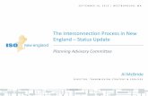 The Interconnection Process in New England Status Update