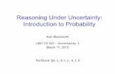 Reasoning Under Uncertainty: Introduction to Probability