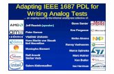 Adapting IEEE 1687 PDL for Writing Analog Tests