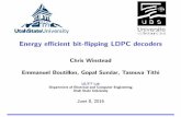 Energy efficient bit-flipping LDPC decoders
