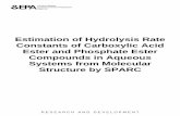 Estimation of Hydrolysis Rate Constants of Carboxylic Acid ...
