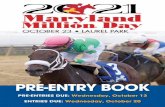 PRE-ENTRY BOOK - Maryland Million