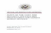 Audit of the Cost and Security Policies and Procedures for ...