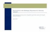 Presentation to the Michigan Department of Attorney General
