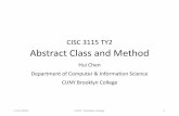 CISC 3115 TY2 Abstract Class and Method