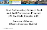 Final Rulemaking: Storage Tank and Spill Prevention ...