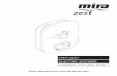 MIRA ZEST ELECTRIC SHOWER Installation and User Guide