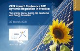 CEER Annual Conference 2021 Dynamic Regulation in Practice