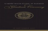 D’AMORE-MCKIM SCHOOL OF BUSINESS Graduate Ceremony