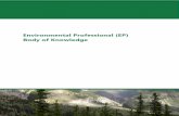 Environmental Professional (EP) Body of Knowledge