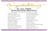 to our 2019 Scholarship Winners - wegmans.com