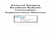 General Surgery Resident Robotic Curriculum