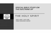 SPECIAL BIBLE STUDY ON THE DOCTRINE OF